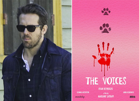 Ryan Reynolds In Pink In THE VOICES New Poster